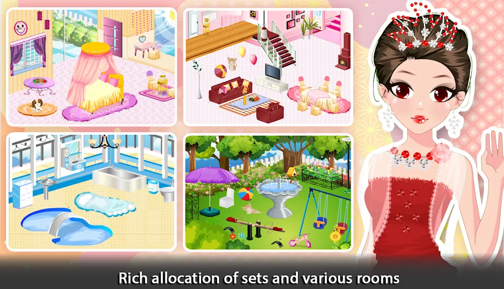 Girl Doll House - Room Design  [МОД Много монет] Screenshot 4