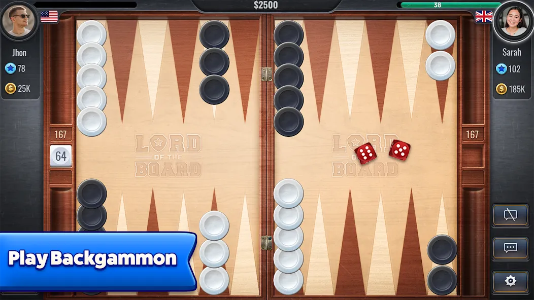 Backgammon - Lord of the Board (Бэкгаммон)  [МОД Mega Pack] Screenshot 1