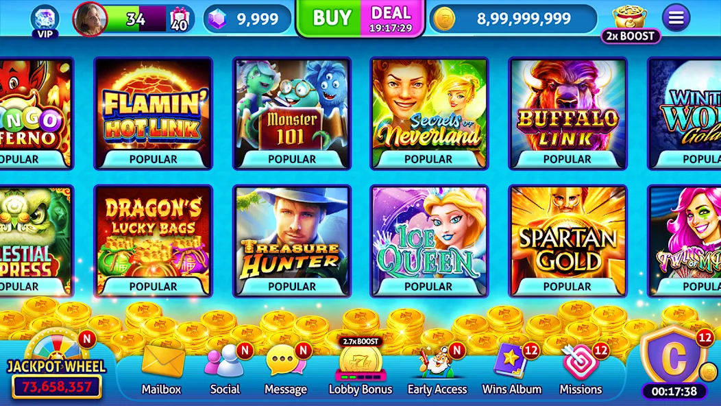 Jackpot Madness Slots Casino (Джекпотджой Слоты)  [МОД Бесконечные деньги] Screenshot 5