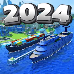 Взломанная Sea Port: Cargo Boat Tycoon (Си Порт)  [МОД Unlimited Money] - полная версия apk на Андроид