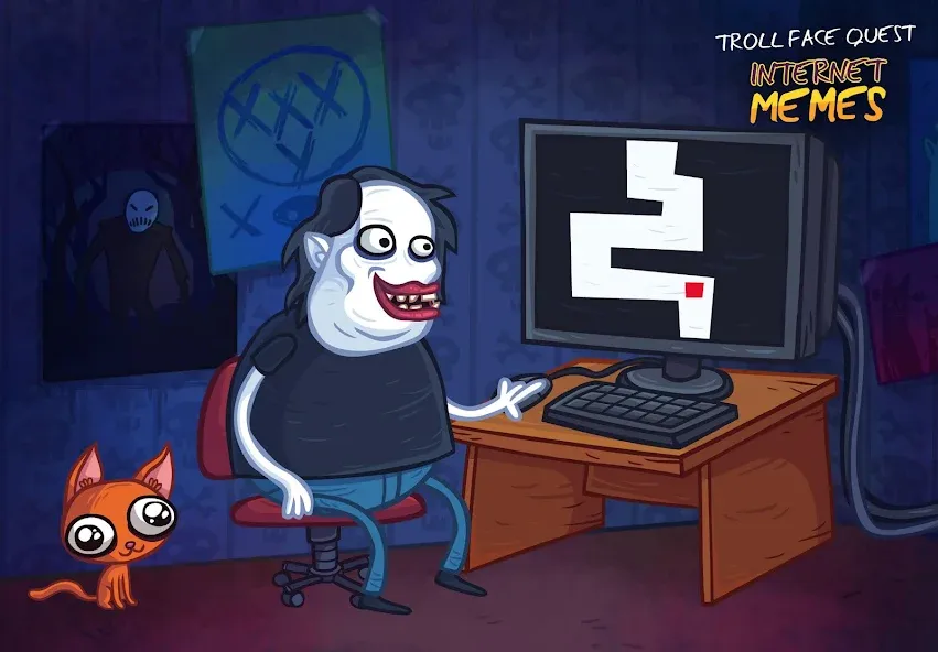 Troll Face Quest Internet Meme (Тролль Фейс Квест Интернет Мем)  [МОД Бесконечные монеты] Screenshot 1