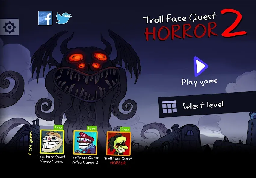 Troll Face Quest: Horror 2 (Тролль Фейс Квест)  [МОД Меню] Screenshot 1