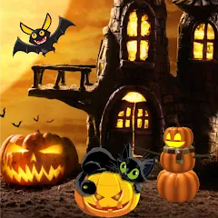 Взломанная Halloween Hidden Objects (Хэллоуин Скрытые Объекты)  [МОД Unlocked] - полная версия apk на Андроид