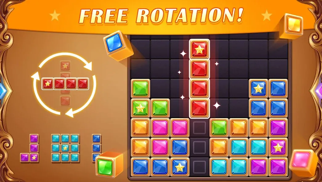 Block Puzzle: Diamond Star  [МОД Много денег] Screenshot 2