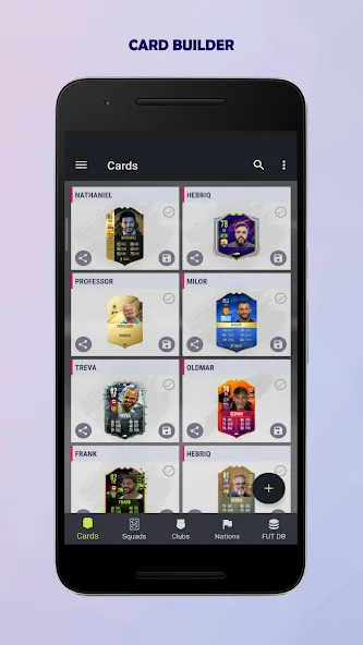 UT Card Builder 24 (ФУТ Кард Билдер 23)  [МОД Все открыто] Screenshot 2