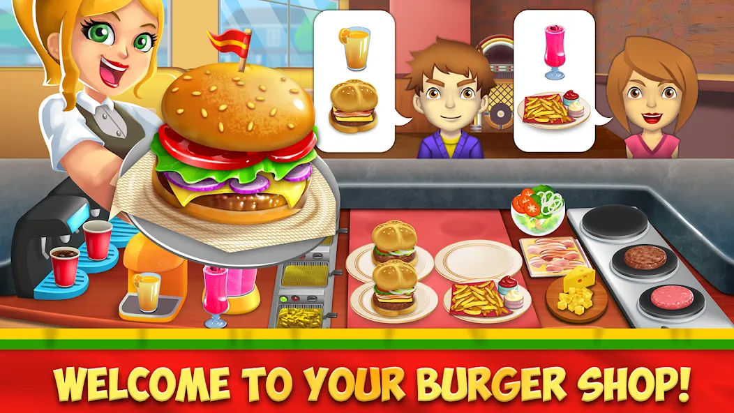 My Burger Shop 2: Food Game (Мой Бургер Шоп 2)  [МОД Много монет] Screenshot 1