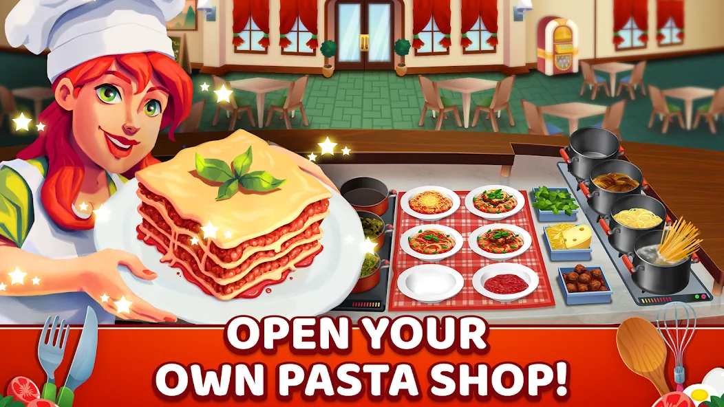 My Pasta Shop: Cooking Game (Мой Паста Шоп)  [МОД Unlocked] Screenshot 1