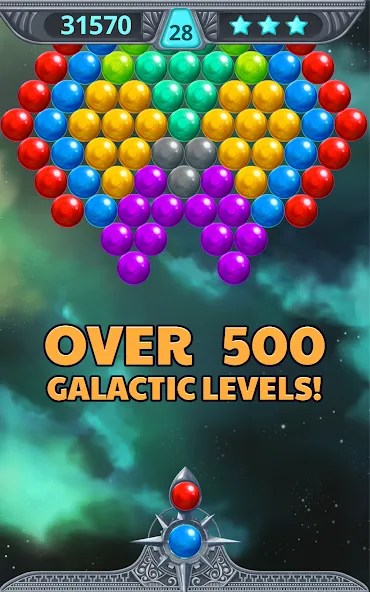 Bubble Shooter Space (Бубль шутер спейс)  [МОД Unlimited Money] Screenshot 1