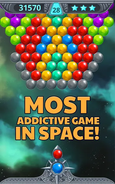 Bubble Shooter Space (Бубль шутер спейс)  [МОД Unlimited Money] Screenshot 2