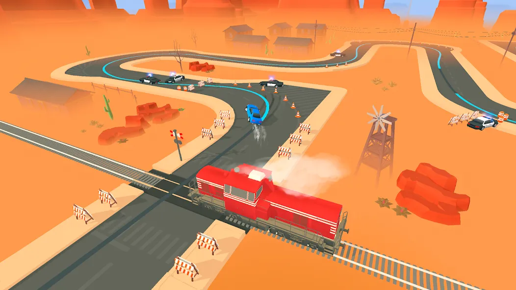 Line Race: Police Pursuit (Лайн Рейс)  [МОД Все открыто] Screenshot 1