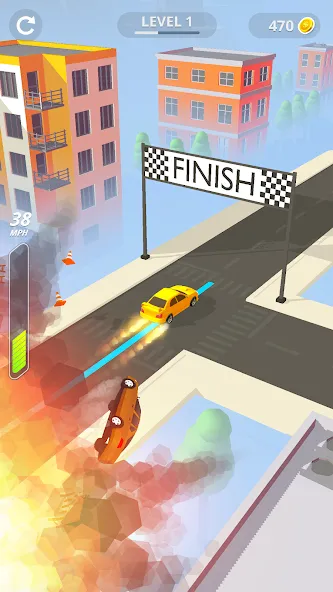 Line Race: Police Pursuit (Лайн Рейс)  [МОД Все открыто] Screenshot 4