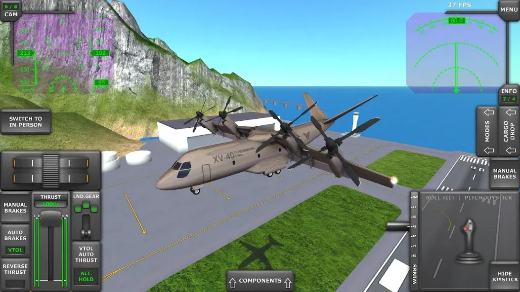 Turboprop Flight Simulator (Турбовинтовой симулятор полета 3D)  [МОД Бесконечные деньги] Screenshot 4