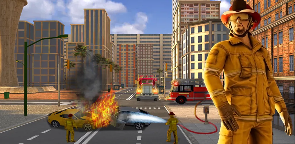 Real Firefighter 3D Simulator (Реальный Пожарник 3D Симулятор)  [МОД Бесконечные монеты] Screenshot 2