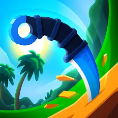 Скачать взломанную Flippy Knife: 3D flipping game (Флиппи Найф)  [МОД Много монет] - стабильная версия apk на Андроид