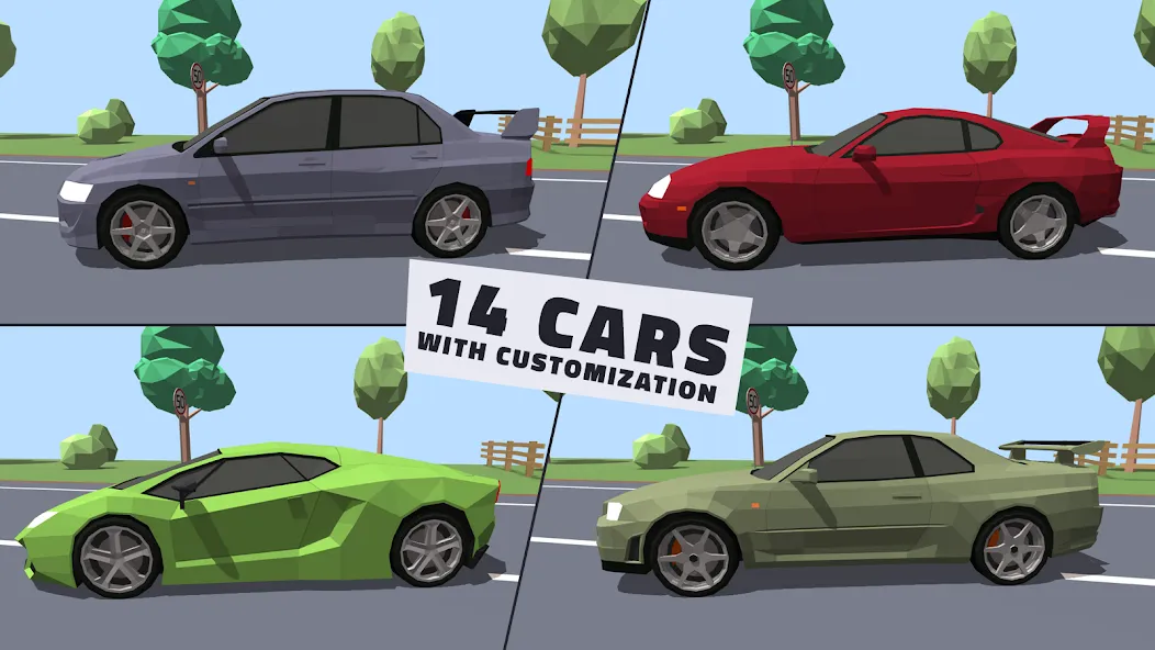 Polygon Drift: Traffic Racing (Полигон Дрифт)  [МОД Unlocked] Screenshot 2