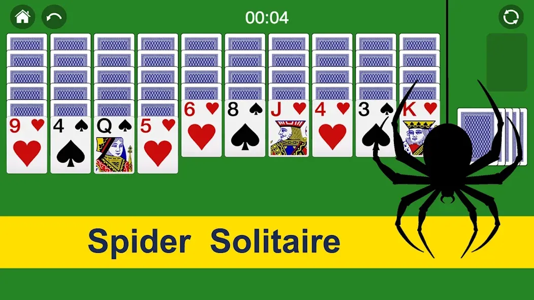 Spider Solitaire Card Game Fun  [МОД Mega Pack] Screenshot 1