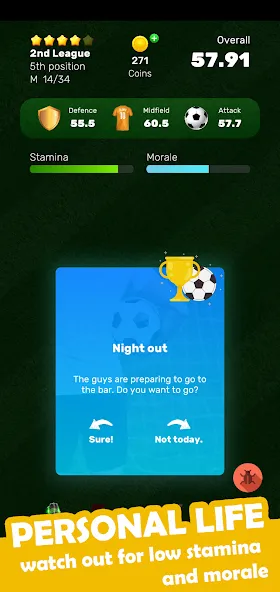 Football Career Soccer Legend  [МОД Menu] Screenshot 3