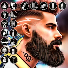 Скачать взломанную Barber Shop Hair Cut Sim Games (Барбершоп игры на подстригание волос)  [МОД Все открыто] - стабильная версия apk на Андроид