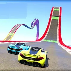 Скачать взломанную Mega Ramp Car Offline Games  [МОД Unlimited Money] - последняя версия apk на Андроид