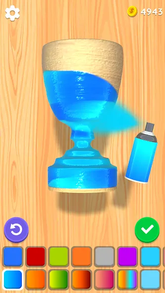 Wood Turning 3D - Carving Game  [МОД Бесконечные деньги] Screenshot 4