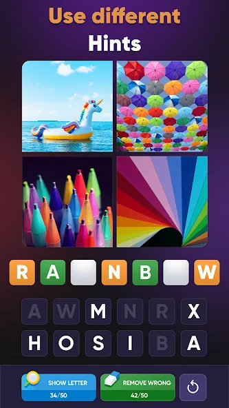 4 Pics 1 Word: Guessing Games  [МОД Mega Pack] Screenshot 2