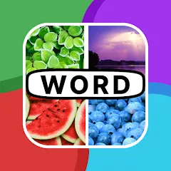 Взлом 4 Pics 1 Word: Guessing Games  [МОД Mega Pack] - последняя версия apk на Андроид