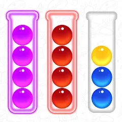 Скачать взломанную Ball Sort - Color Puzzle Game (Болл Сорт)  [МОД Mega Pack] - полная версия apk на Андроид