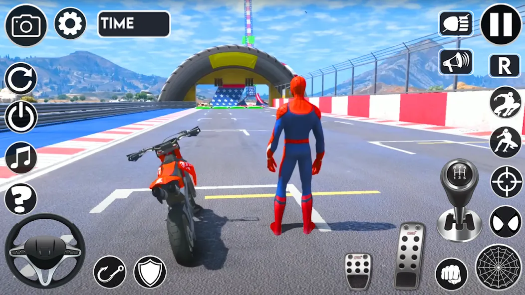 Superhero Tricky Bike Stunt (упергерой Трики Байк Стант)  [МОД Unlocked] Screenshot 1