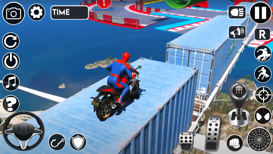 Superhero Tricky Bike Stunt (упергерой Трики Байк Стант)  [МОД Unlocked] Screenshot 4