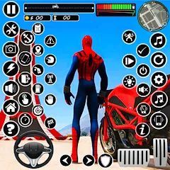 Взломанная Superhero Tricky Bike Stunt (упергерой Трики Байк Стант)  [МОД Unlocked] - полная версия apk на Андроид