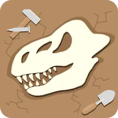 Взлом Dino Fossil Dig - Jurassic Adv (Дино Фоссил Диг)  [МОД Все открыто] - полная версия apk на Андроид