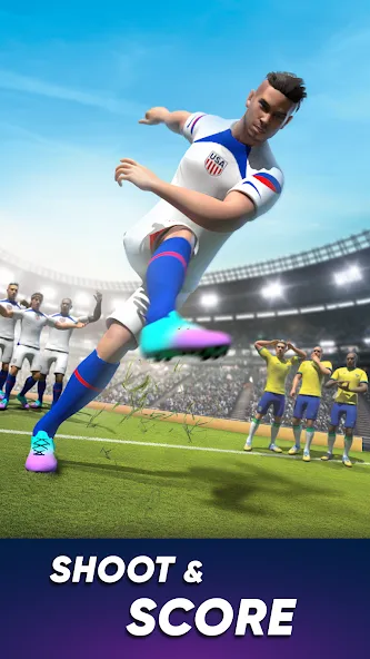 SOCCER Kicks - Stars Strike 24 (ФУТБОЛ Киксы)  [МОД Menu] Screenshot 5