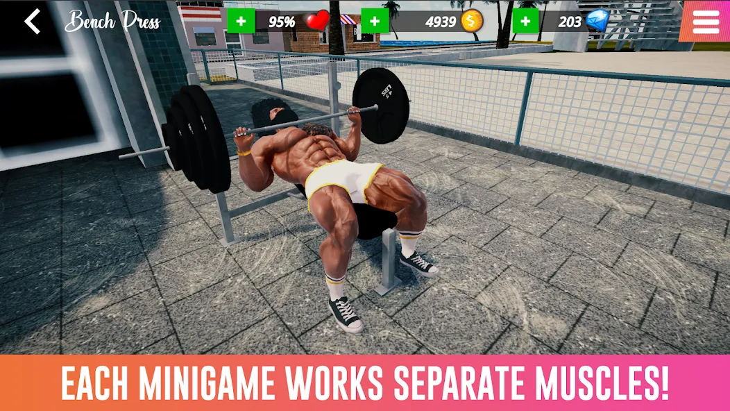 Iron Muscle IV - GYM simulator (Айрон Масл АйВи)  [МОД Много монет] Screenshot 3