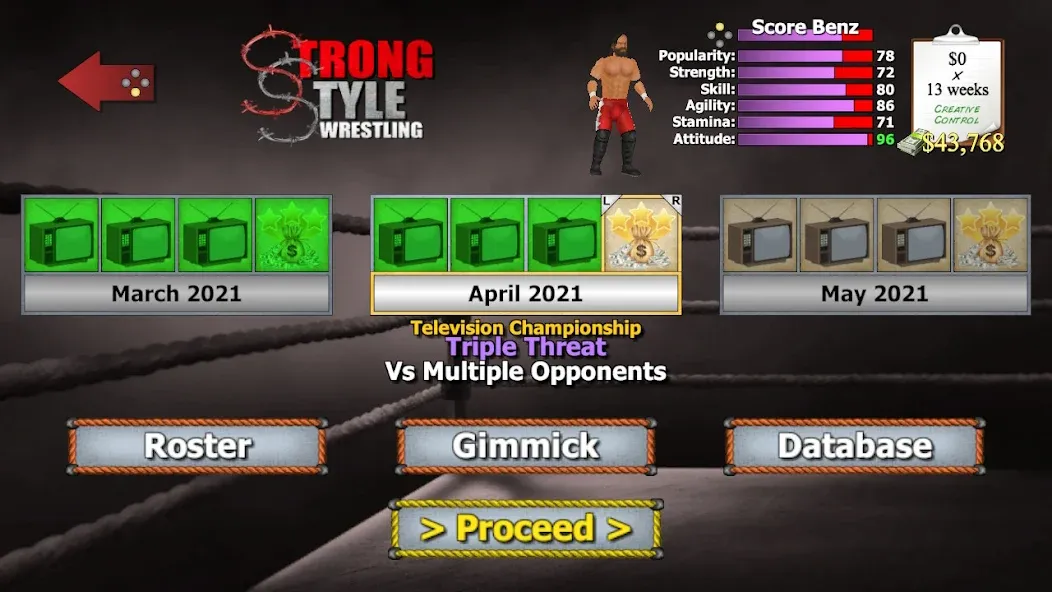 Wrestling Empire (Рестлинг Импайр)  [МОД Много монет] Screenshot 3