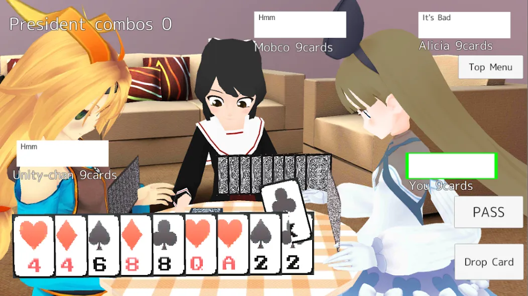 President Card Game (Президент карточная игра)  [МОД Меню] Screenshot 1