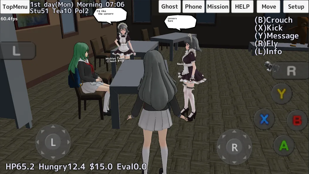 School Girls Simulator (Школьный девичник Симулятор)  [МОД Меню] Screenshot 3