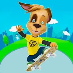 Скачать взломанную Pooches: Skateboard  [МОД Mega Pack] - стабильная версия apk на Андроид