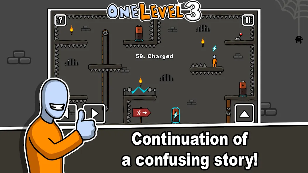 One Level 3 Stickman Jailbreak (Один Уровень 3)  [МОД Unlimited Money] Screenshot 1