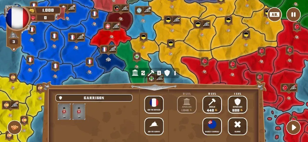 World conquest: Europe 1812 (Всемирное завоевание)  [МОД Все открыто] Screenshot 4