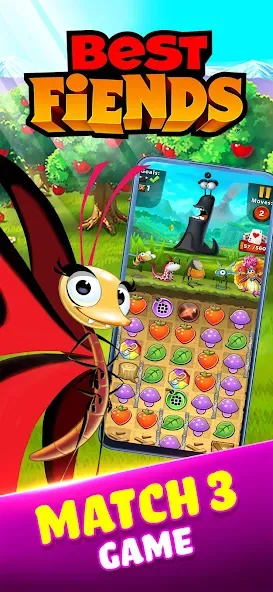 Best Fiends - Match 3 Puzzles (Бест Фиендс)  [МОД Mega Pack] Screenshot 1