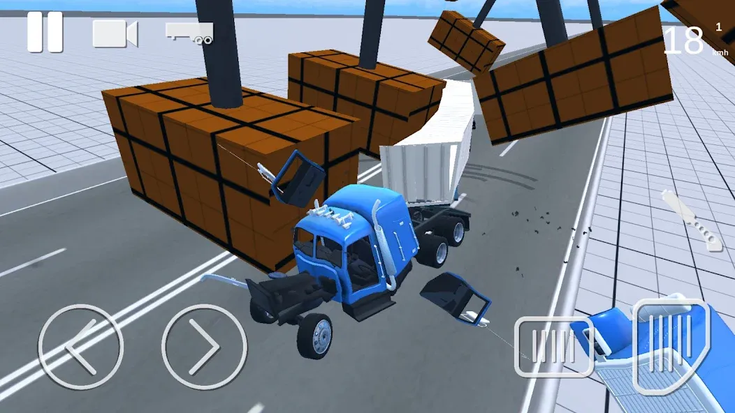 Truck Crash Simulator Accident (Симулятор ДТП с грузовиком)  [МОД Unlimited Money] Screenshot 3