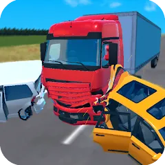 Скачать взломанную Truck Crash Simulator Accident (Симулятор ДТП с грузовиком)  [МОД Unlimited Money] - стабильная версия apk на Андроид