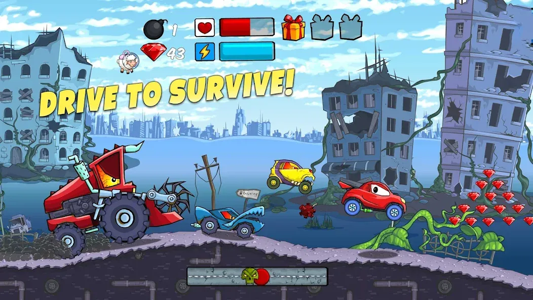 Car Eats Car - Apocalypse Race (Кар Итс Кар)  [МОД Много денег] Screenshot 1