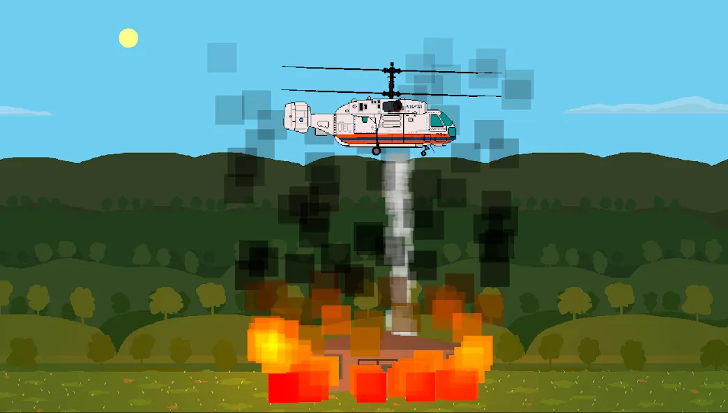 Pixel Helicopter Simulator (Пиксельный симулятор вертолета)  [МОД Menu] Screenshot 2