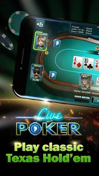 Live Poker Tables–Texas holdem  [МОД Все открыто] Screenshot 5