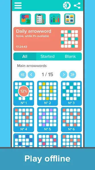 Crossword: Arrowword puzzles  [МОД Меню] Screenshot 3