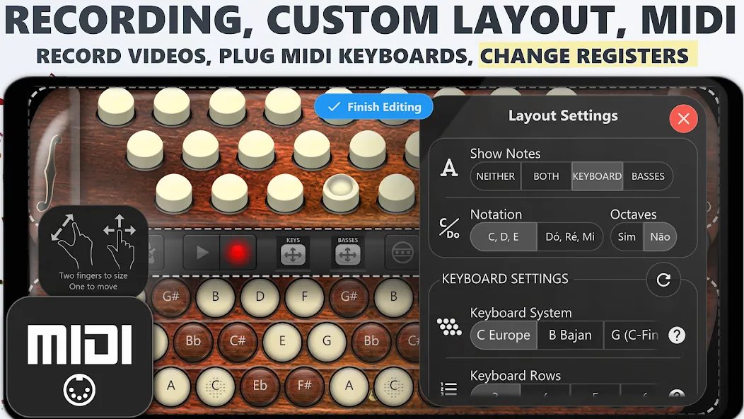 Accordion Chromatic Button (Аккордеон с хроматическими кнопками)  [МОД Много монет] Screenshot 5