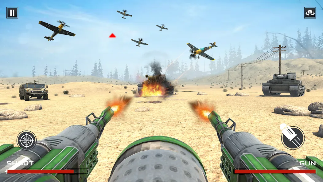 FPS War Games- Aircrafts Games  [МОД Бесконечные деньги] Screenshot 3