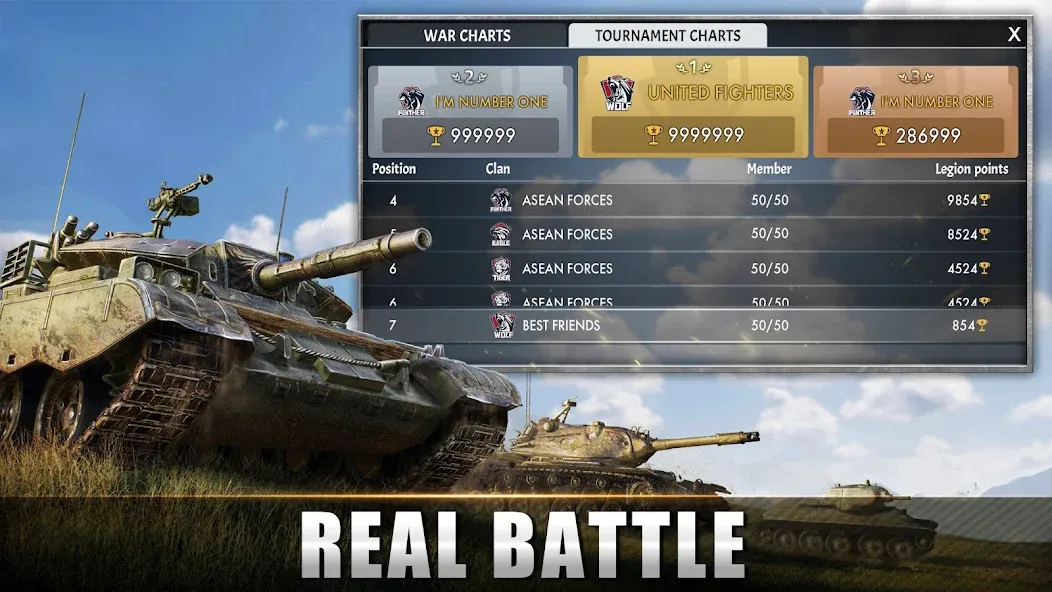 Tank Warfare: PvP Battle Game (Танковое сражение)  [МОД Много денег] Screenshot 2