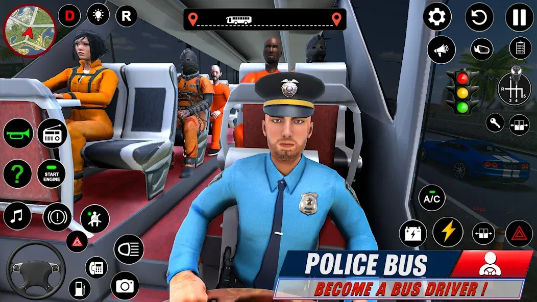 Police Bus Simulator Bus Games  [МОД Много денег] Screenshot 3